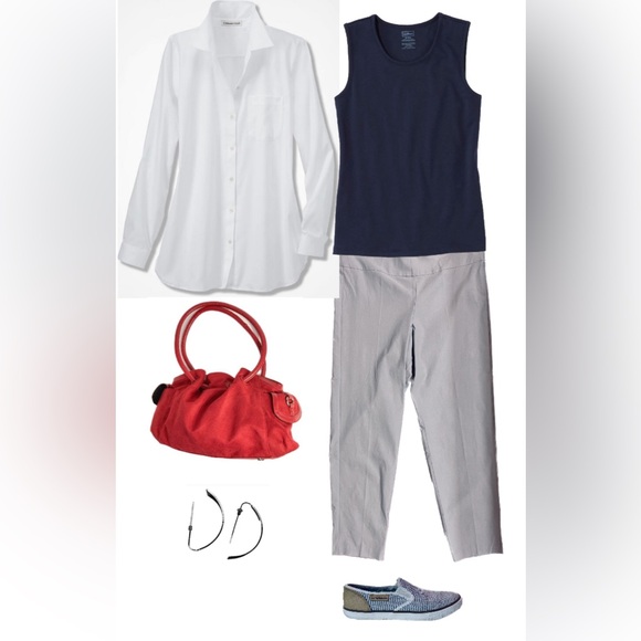 Coldwater Creek Red Purse Microfiber Side Pockets Bucket Bag - Picture 4 of 9